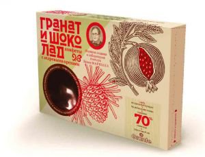  Фото - Конфеты Якова Маршака «Гранат и Шоколад» с кедровыми орехами, 90 г.