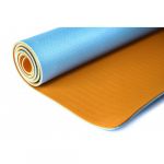Коврик для йоги Shakti Earth AKO-yoga 183x60x0,6 см., голубой/оранжевый