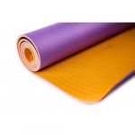 Коврик для йоги Shakti Earth AKO-yoga 183x60x0,6 см, фиолетовый/оранжевый