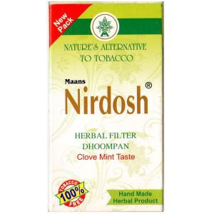  Фото - Аюрведический ингалятор с фильтром Нирдош (Maans Nirdosh Herbal Filter Dhoompan Clove Mint Taste), 10 шт.