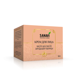  Фото - Крем для лица масло ши и масло зародышей пшеницы Санави (Sanavi) 50г.