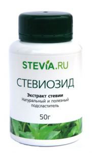  Фото - Стевиозид (экстракт стевии), коэффициент сладости 250, 50 г.