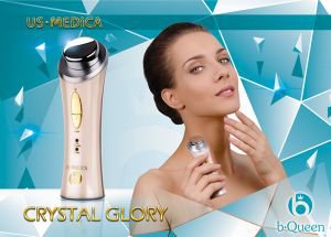 Ультразвуковой прибор для лица crystal glory розовый US Medica