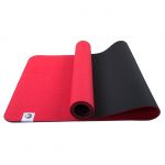 Коврик для йоги Лотос Light, 183x60x0,4 см, красный/черный