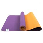 Коврик для йоги Лотос Light, 183x60x0,4 см, фиолетовый/оранжевый