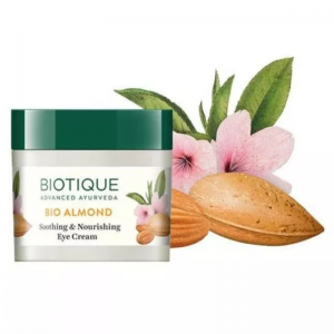 Крем для кожи вокруг глаз Био Миндаль Биотик (Bio Almond Soothing & Nourishing Eye Cream Biotique), 15 г.