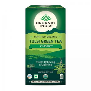 Чай Тулси Зелёный Классический Органик Индия (Tulsi green tea classic Organic India), 25 пак.