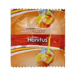 Леденцы от кашля Хонитус Мед и Апельсин Дабур (Cough Drops Honitus Honey & Orange Dabur), 10 шт.