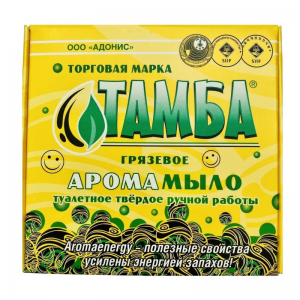 Аромамыло грязевое Мята-Герань Тамба Адонис, 80 г.