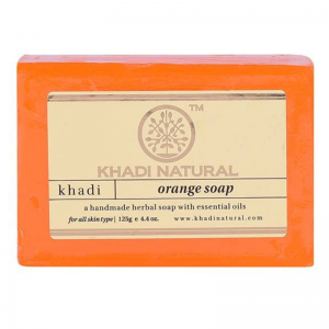 Глицериновое мыло ручной работы с апельсином Кхади Натурал (Orange soap Khadi Natural), 125 г.