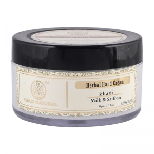 Травяной крем для рук «Молоко и Шафран» Кхади Натурал (Herbal Hand Cream Milk & Saffron Khadi Natural), 50 г.