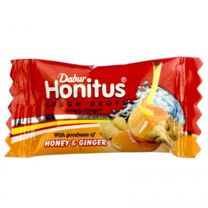Леденцы от кашля Хонитус Мед и Имбирь Дабур (Cough Drop Honitus Honey & Ginger Dabur), 10 шт.