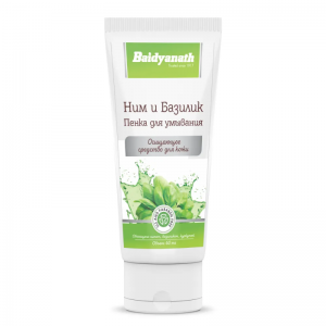 Пенка для умывания Ним и Базилик Байдианат (Neem and Basil Face Wash Baidyanath), 60 мл.