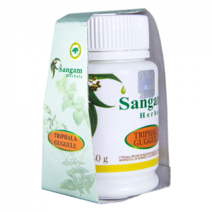 Трифала Гуггул порошок Сангам Хербалс (Triphala Guggulг Sangam Herbals), 40 г.