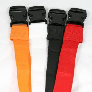 Ремень для йоги с пряжкой зеленый