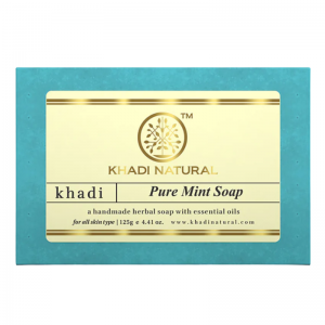Глицериновое мыло ручной работы с мятой Кхади Натурал (Pure mint soap Khadi Natural), 125 г.