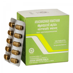 Арагвадхади кватхам Арья Вадья Сала Коттаккал (Aragwadhadi kwatham Arya Vaidya Sala Kottakkal), 100 таб.