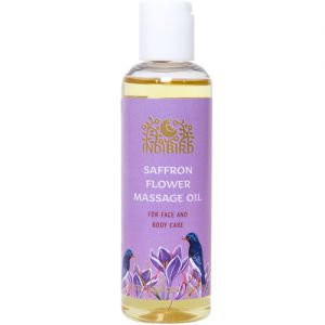Массажное масло с цветами Шафрана Индиберд (Saffron Flower Massage Oil Indibird), 100 мл.