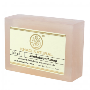 Глицериновое мыло ручной работы с сандалом Кхади Натурал (Sandalwood soap Khadi Natural), 125 г.