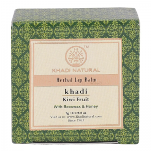 Бальзам для губ «Киви» с пчелиным воском и мёдом Кхади Натурал (Herbal Lip Balm Kiwi Fruit with Beeswax & Honey Khadi Natural), 5 г.