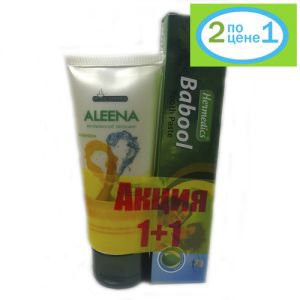 Зубная паста «С экстрактом Бабула» (Hermedics) + крем, 100 г.
