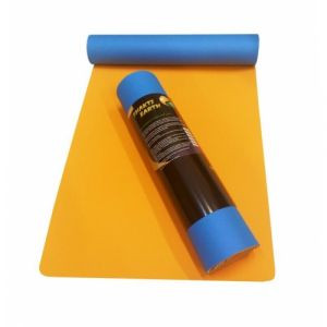 Коврик для йоги Shakti Earth AKO-yoga 183x60x0,6 см., голубой/оранжевый