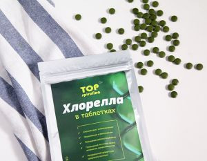Хлорелла в таблетках Топ Спирулина (Chlorella tablets Top Spirulina), 100 г.