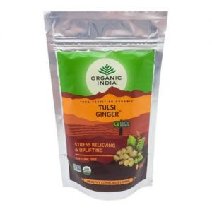 Чай Тулси Имбирь Органик Индия (Tulsi Ginger Organic India), 100 г.  