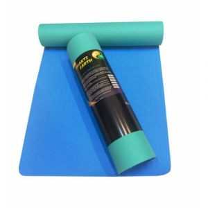 Коврик для йоги Shakti Earth AKO-yoga 183x60x0,6 см., зеленый/голубой