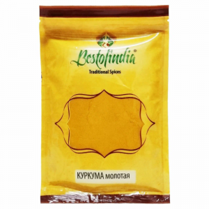 Куркума молотая Бестофиндия (Turmeric Powder Bestofindia), 100 г.