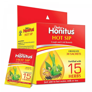 Порошок от кашля и простуды Хонитус Дабур (Cough and Cold remedy Hot Sip Honitus Dabur), 30 пак. 4 г.