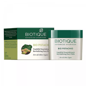 Маска для лица с экстрактом фисташек питающая и освежающая Биотик (Bio Pistachio Youthful Nourishing & Revitalizing Face Pack Biotique), 50 г.