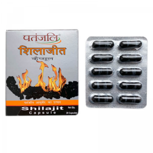 Шиладжит в капсулах Патанджали (Shilajeet Capsule Patanjali), 20 кап.