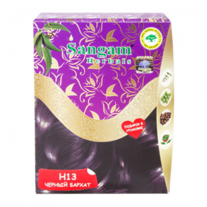 Натуральная краска для волос "Черный бархат" Sangam Herbals, 60 г.