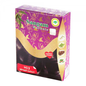 Натуральная краска для волос "Черный бархат" Sangam Herbals, 60 г.