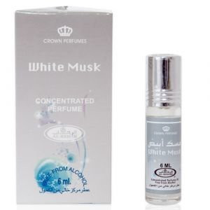 Духи масляные арабские Белый Мускус Аль Рехаб (White Musk Al Rehab), ролик 6 мл.