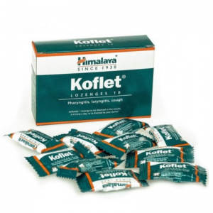 Леденцы от кашля и боли в горле Кофлет Хималая (Koflet Lozenges Himalaya), 10 шт.