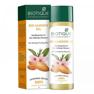 Успокаивающее Масло для снятия макияжа Био Миндаль Биотик (Bio Almond Oil Soothing Face and Eye Makeup Cleanser Biotique), 120 мл.