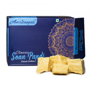 Соан Папди Классический с кардамоном, миндалем и фисташками Амританджали (Soan Papdi Classic Amritanjali), 250 г.