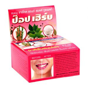 Растительная зубная паста с бамбуковым углем и солью Расйян (POP Herbs Bamboo Charcoal & Salt Toothpaste RasYan), 30 г