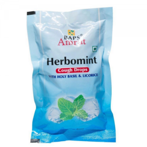 Леденцы от кашля Гербоминт с Тулси и Солодкой Бапс Амрут (Herbomint Cough Drops with Holy Basil & Licorice Baps Amrut), 20 шт.