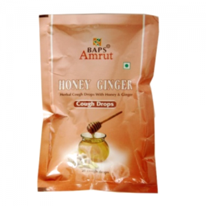 Леденцы от кашля Мед и Имбирь Бапс Амрут (Herbal Cough Drops Honey & Ginger with Honey & Ginger Baps Amrut), 20 шт.