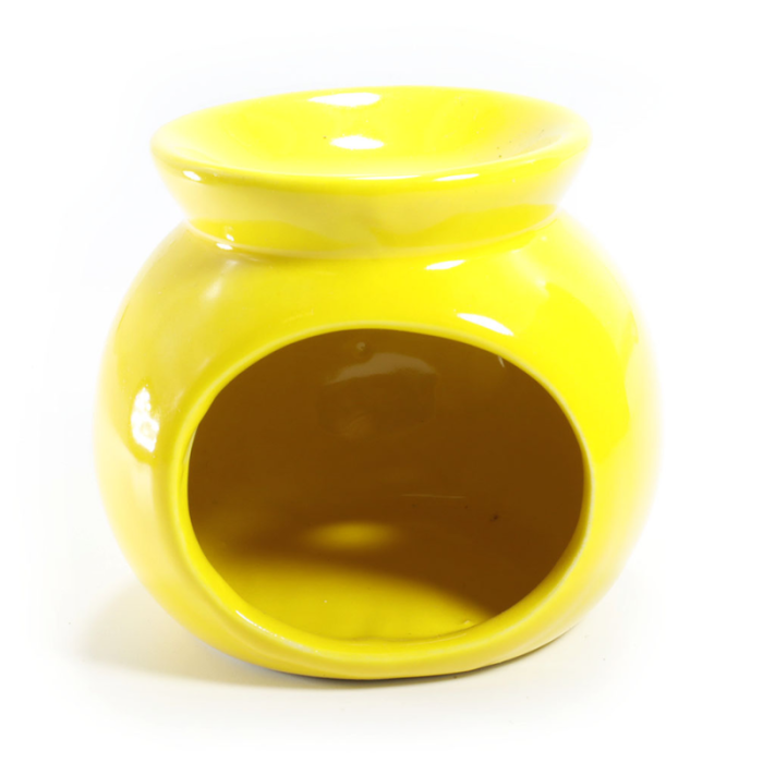 Аромалампа Желтая керамика глазурь 6 см.