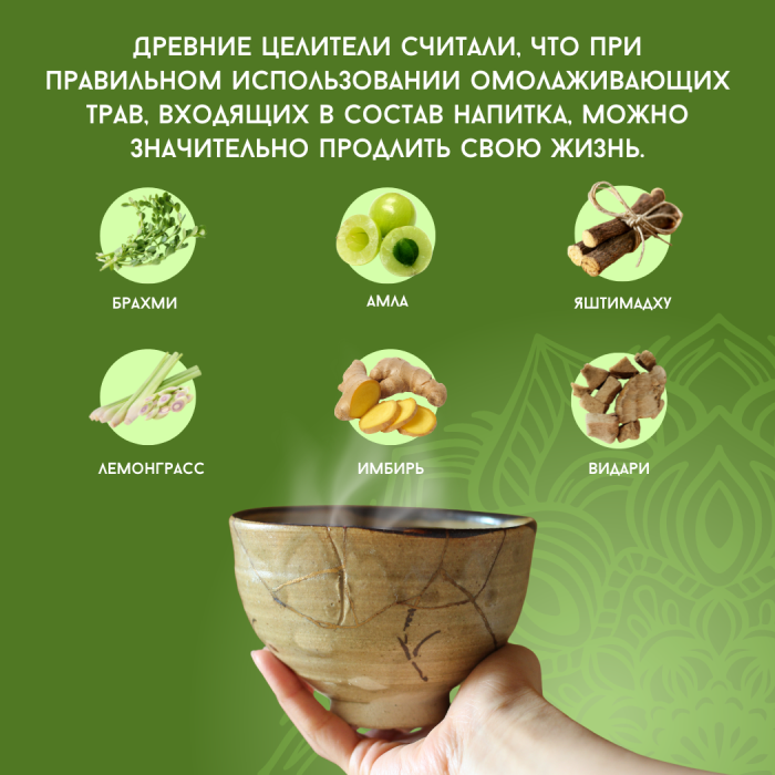 Аюрведический омолаживающий чай Расаян Агнивеша (Rasayan Rejuvenation Tea Agnivesa), 100 г.