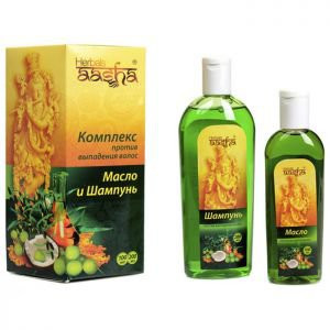 Комплекс против выпадения волос Ааша Хербалс масло + шампунь (Aasha Herbals), 200 мл.