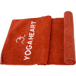 Коврик бордовый для йоги (100% хлопок) YOGA HEART,  60х190 см, в чехле