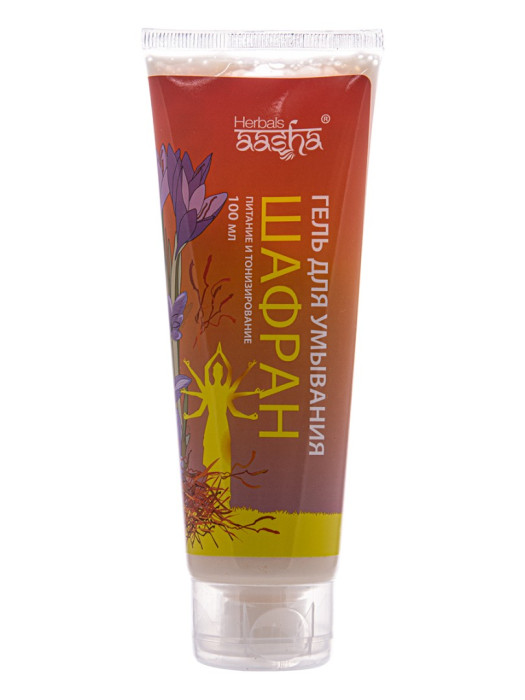 Гель для умывания Шафран питание и тонизирование (Aasha Herbals), 100 мл.