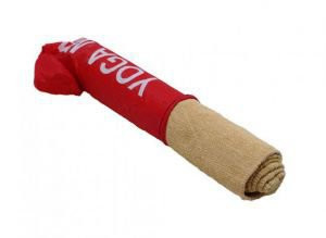 Коврик бежевый для йоги (100% хлопок) YOGA TREE,  60х190 см, в чехле 