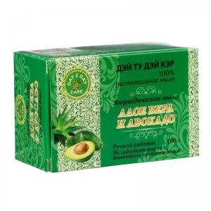 Мыло натуральное Алоэ Вера и Авокадо Дэй Ту Дэй Кэр (Ayurvedic soap Aloe Vera & Avocado Day to Day Care), 75 г.