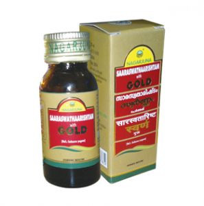Сарасватариштам с золотом Нагарджуна 25мл. (Saaraswathaarishtam Gold Nagarjuna 25ml)